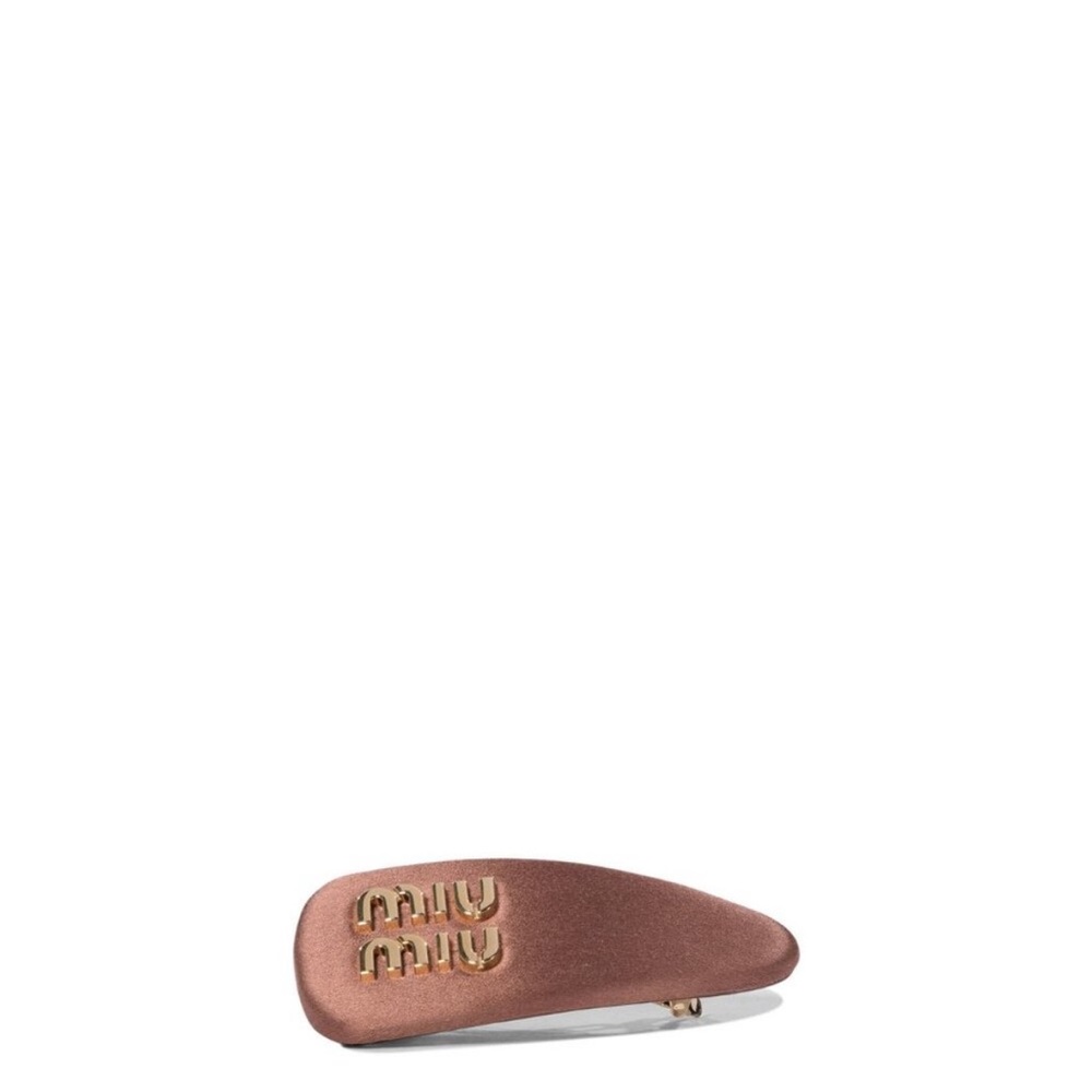 Miu Miu Satin Brown Hair Clip